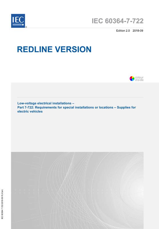 Cover IEC 60364-7-722:2018 RLV